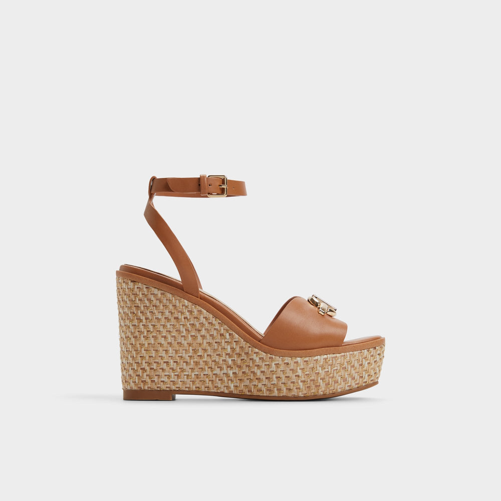 Aldo Ybylin Medium Brown Women's Wedges - Wedge sandal, Wedge heel Medium Brown