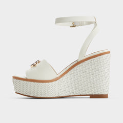 Aldo Ybylin White Women's Wedges - Wedge sandal, Wedge heel White