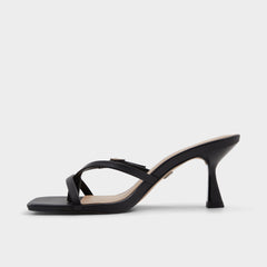 Aldo Gannever Black Women's Thong Sandals - Heeled flip flop, Stiletto heel Black