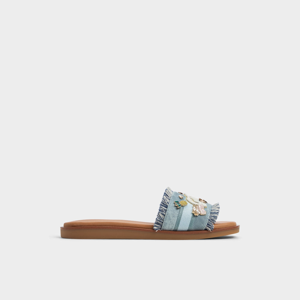 Aldo Beachside Denim Women's Flats - Slide sandal Denim