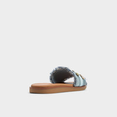 Aldo Beachside Denim Women's Flats - Slide sandal Denim