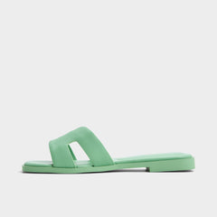 Aldo Itsandal Medium Green Women's Flats - Slide sandal Medium green