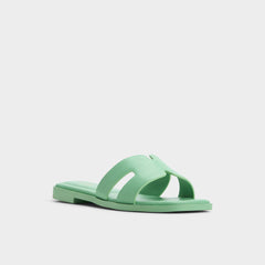Aldo Itsandal Medium Green Women's Flats - Slide sandal Medium green