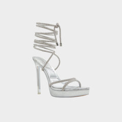 Aldo Izabella in Silver 13621003 - Strappy heeled sandal, Platform Silver