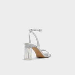 Aldo Aurorai Silver Women's Block heels - Strappy heeled sandal, Block heel Silver