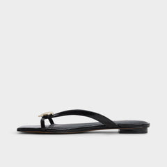 Aldo Iliria Black Women's Flats - Slide sandal Black