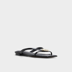 Aldo Iliria Black Women's Flats - Slide sandal Black