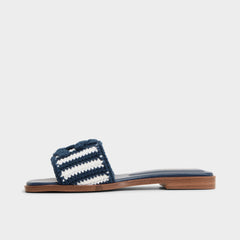 Aldo Sabbia Blue Combo Women's Flats - Slide sandal Blue Combo