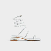Aldo Spinna in Silver - Strappy sandal, Block heel Silver