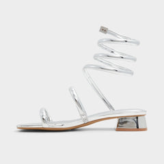 Aldo Spinna in Silver - Strappy sandal, Block heel Silver