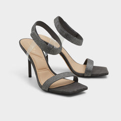 Aldo Rosy Dark Grey Women's Strappy sandals - Strappy heeled sandal Dark Grey