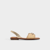 Aldo Goassi Gold Women's Iridescent metallics - Flat sandal Gold