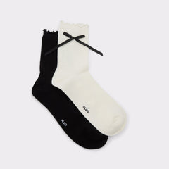 Aldo Cutiebow in Black White - Socks Black/white