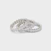 Aldo Aschianamini Silver/Clear Multi Women's Rings - Ring Silver/clear multi