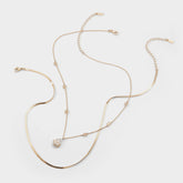 Aldo Teardrop Gold/Clear Multi Women's Necklaces - Necklace Gold/clear multi