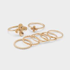 Aldo Kiliwiel Gold/Clear Multi Women's Rings - Multi finger rings Gold/Clear Multi