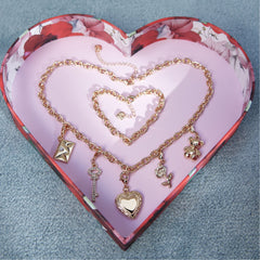 Aldo Bemyvalentine Gold/Clear Multi Women's Specialty - Necklace & bracelet set Gold/Clear Multi