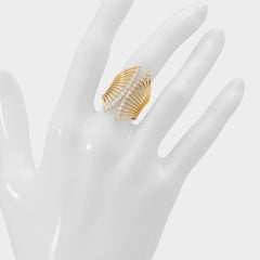 Aldo Glimmery in Gold Clear Multi - Stackable rings Gold/clear multi