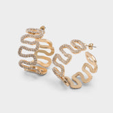 Aldo Estele in Gold Clear Multi - Hoop earrings Gold/Clear Multi