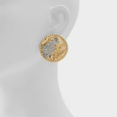 Aldo Lionesse in Gold Clear Multi - Button earrings Gold/clear multi