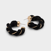 Aldo Twists in Black Gold Multi - Hoop earrings Black/gold multi