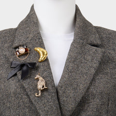 Aldo Chicpins in Black Gold Multi - Decorative brooch Black/gold multi