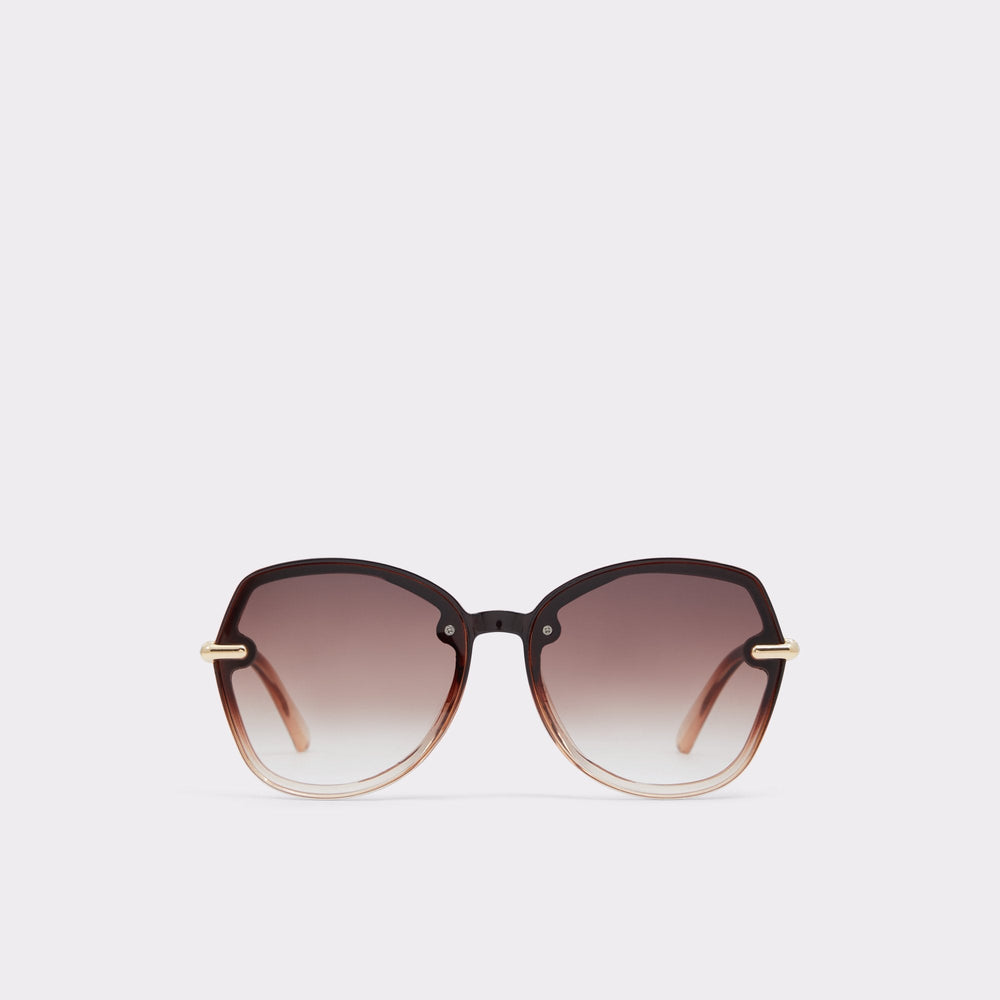 Aldo Cortegaca Brown Women's Round - Square sunglasses Brown
