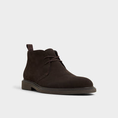 Aldo Jefrey Dark Brown Leather Suede Men's Chukka boots - Chukka boot Dark Brown