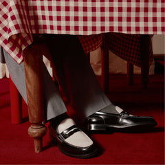 Aldo Kieran Black/White Men's Dress Shoes - Loafer Black/white