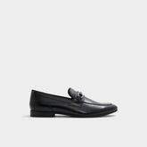 Aldo Marinho Open Black Leather Smooth Men's Dress Shoes - Loafer Open Black