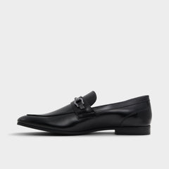 Aldo Marinho Open Black Leather Smooth Men's Dress Shoes - Loafer Open Black