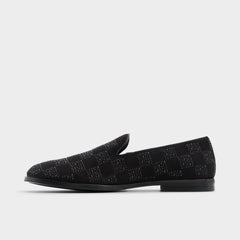 Aldo Casino Other Black Synthetic Textured Men's Dress Shoes - Loafer Other Black