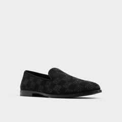 Aldo Casino Other Black Synthetic Textured Men's Dress Shoes - Loafer Other Black