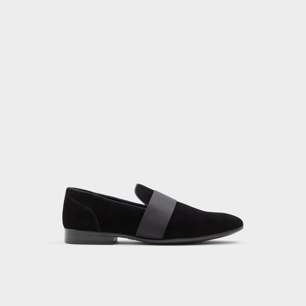 Aldo Asaria Open Black Leather Suede Men's Loafers & Slip-Ons - Loafer Open Black