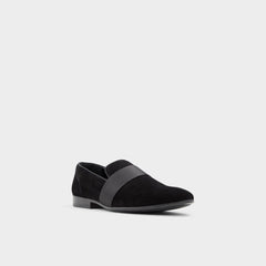 Aldo Asaria Open Black Leather Suede Men's Loafers & Slip-Ons - Loafer Open Black