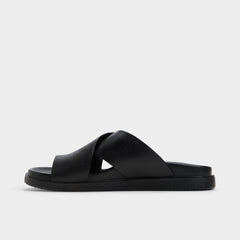 Aldo Darley Black Men's Sandals & Slides - Strappy flat sandal Black