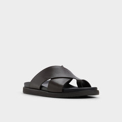Aldo Darley Dark Brown Men's Sandals & Slides - Strappy flat sandal Dark brown