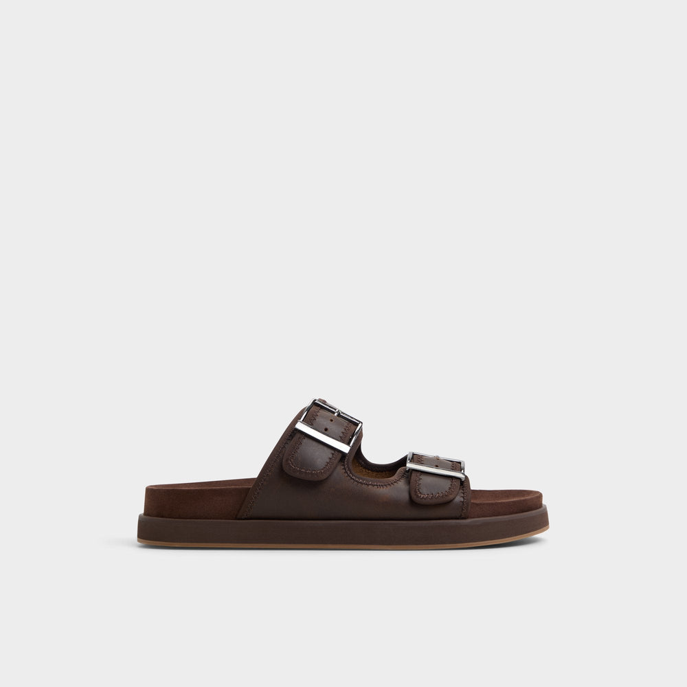 Aldo Sunnyside Dark Brown Men's Slides - Slide sandal Dark Brown