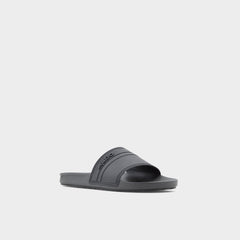 Aldo Dinmore Black Synthetic Rubber Men's Slides - Slide sandal Black