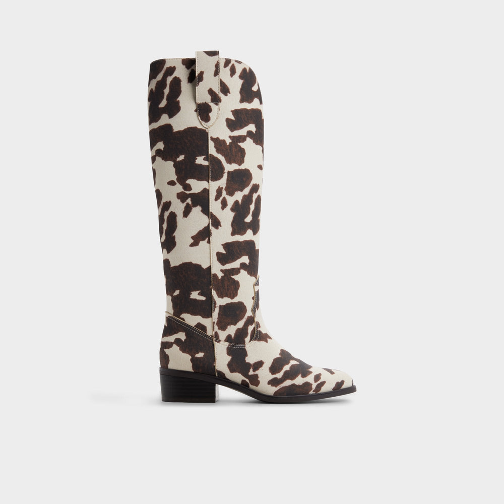 Aldo Kaydia in Open Brown 14179225 - Western knee-high boot, Block heel Open Brown