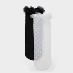 Aldo Polkafrill in Black White - Socks Black/white