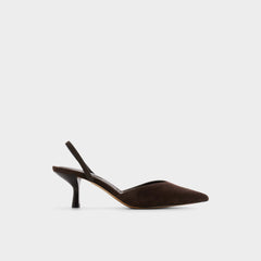 Aldo Re in Olivia Dark Brown - Sling back high heel, Stiletto heel Dark brown