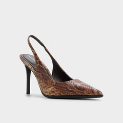 Aldo Re in Samantha Brown Multi - Sling back high heel, Stiletto heel Brown multi