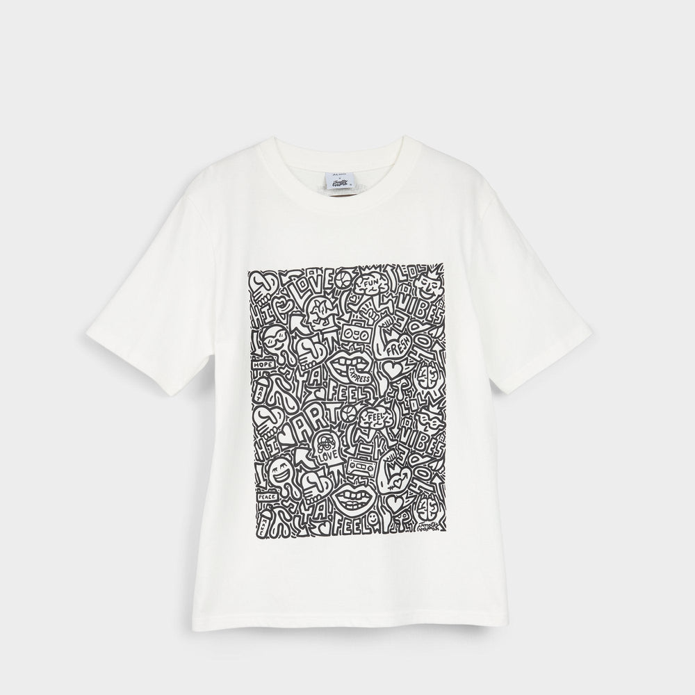 Aldo Timothy in Goodman White Black14038062 - Unisex t-shirt White/Black