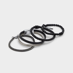 Aldo Danniell Black/Silver Multi Men's Jewelry - Bracelet Black/silver multi