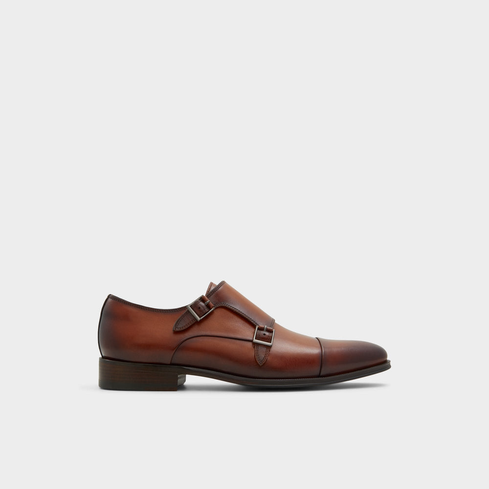 Aldo Axwell Cognac Men's Dress Shoes - Monkstrap loafer Cognac