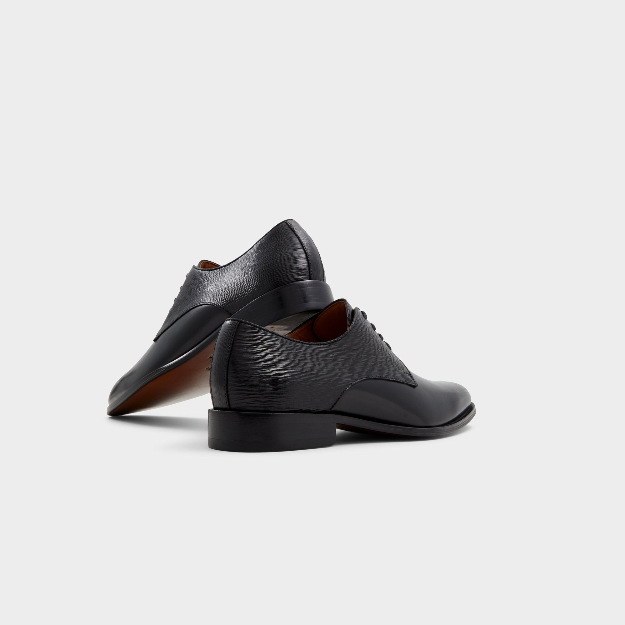 Aldo Halbart Black Leather Embossed Men's Oxfords & Lace-ups - Oxford shoe Black
