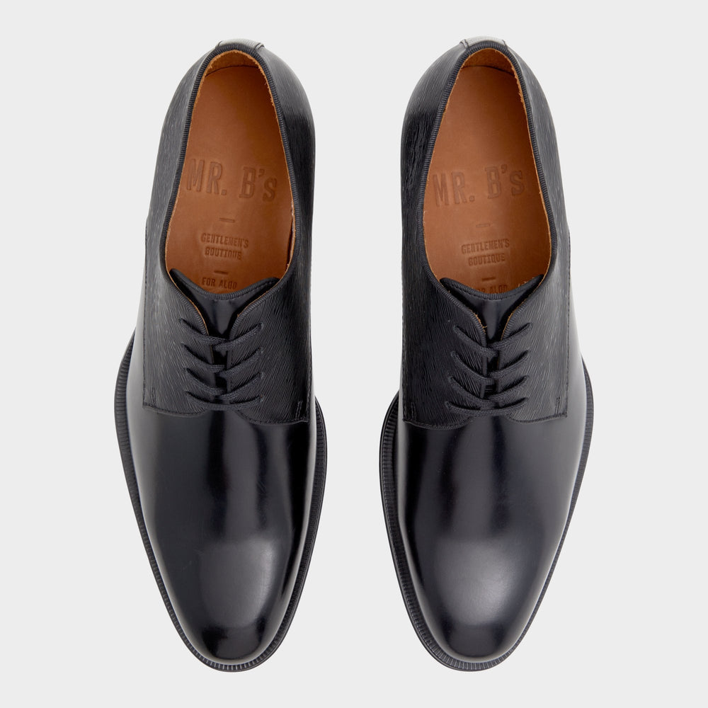 Aldo Halbart Black Leather Embossed Men's Oxfords & Lace-ups - Oxford shoe Black