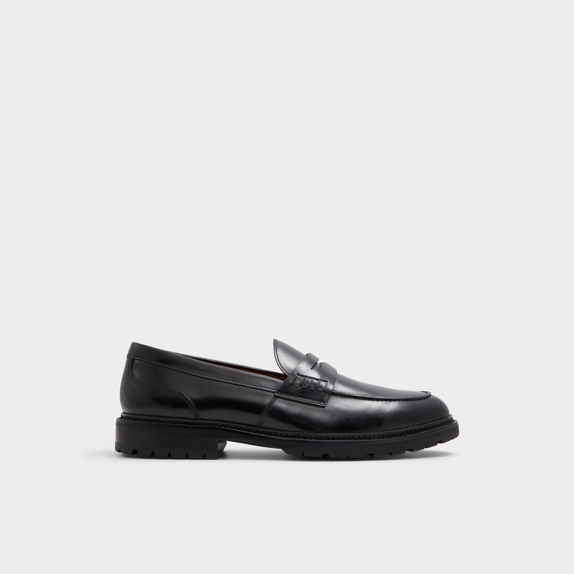 Aldo Aleris Black Men's Dress Shoes - Loafer, Lug sole Black