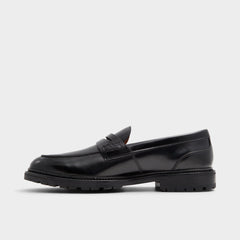 Aldo Aleris Black Men's Dress Shoes - Loafer, Lug sole Black